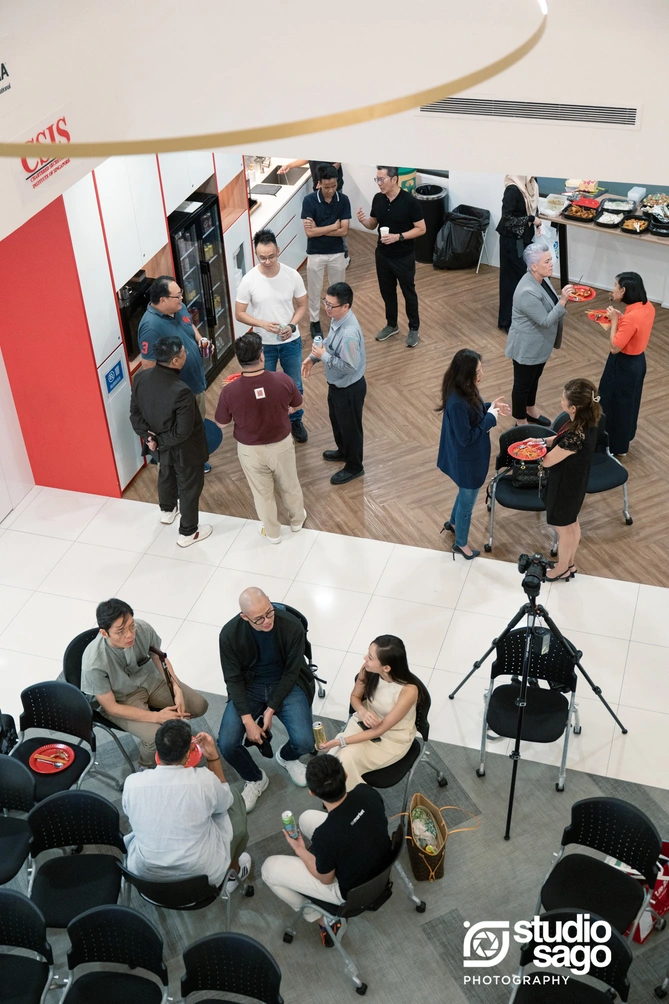 Networking event captured from above perspective